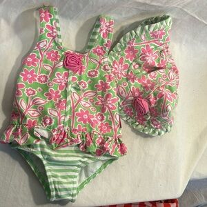 Le Top 2-piece Bathing Suit and Sun Hat 12-24m